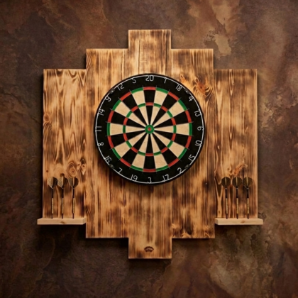 dart rückwand mit scheibe